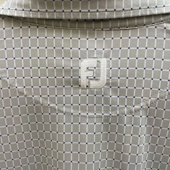FootJoy Polo Shirt Mens Size Large Gray Embroidered Logo Golf - Picture 8 of 10